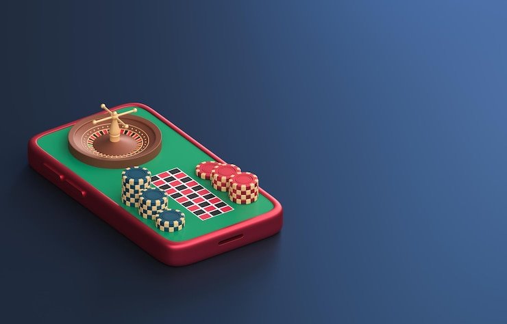 Tampilan visual platform hiburan digital modern dengan desain neon